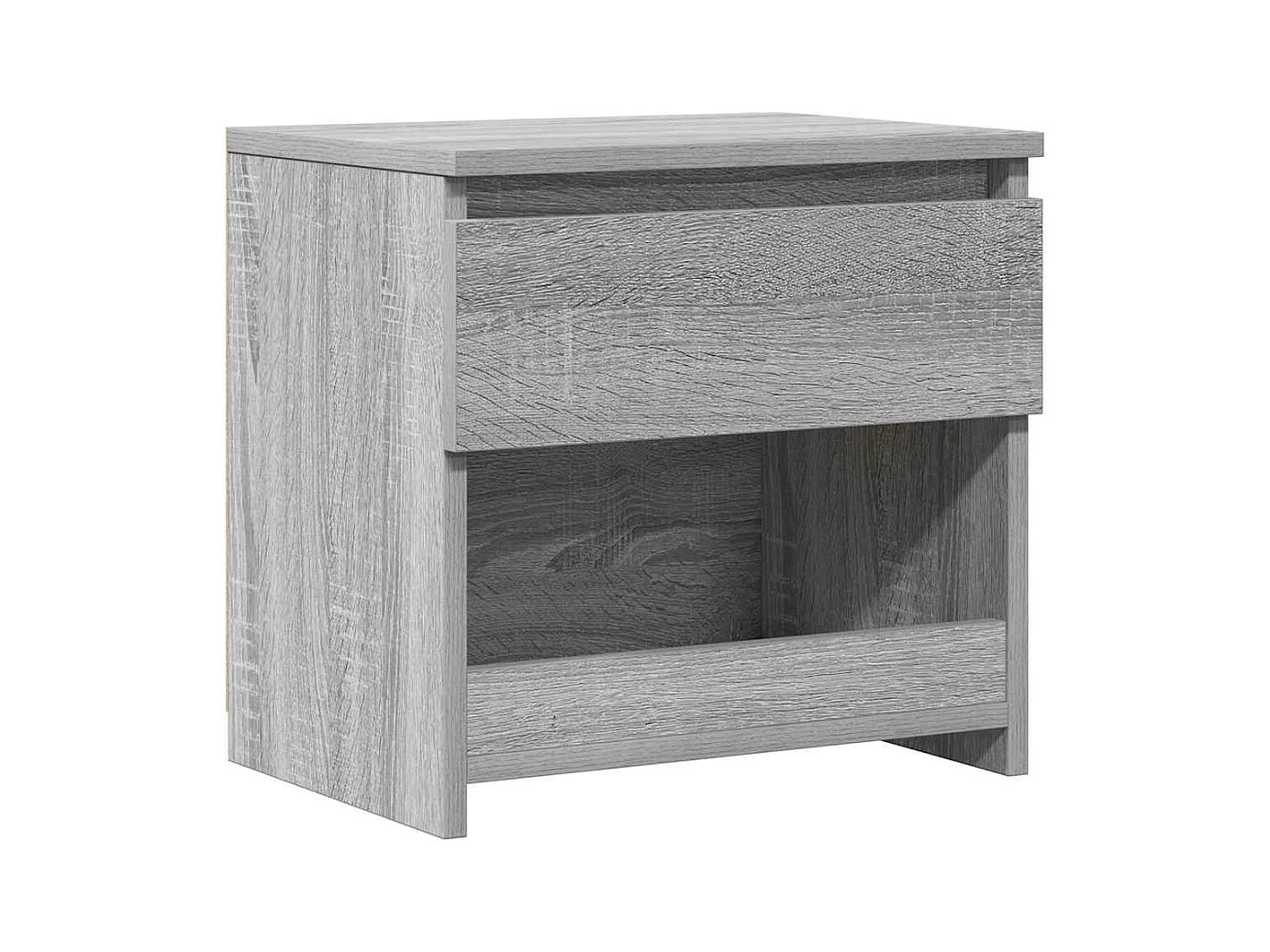 Elle  Comodino Rovere Grigio 40x30x39 cm Legno Ingegnerizzato