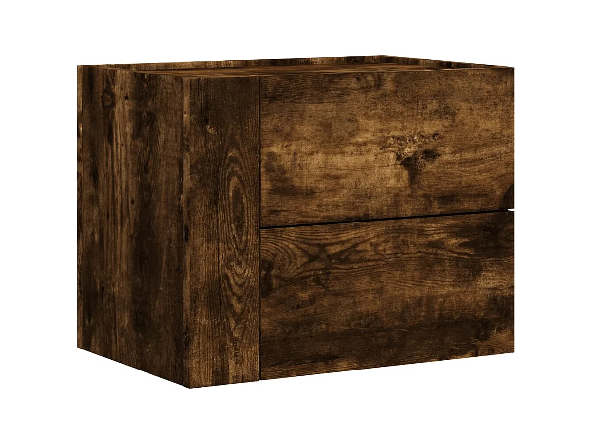 Dayton  Table de chevet murale chêne fumé 45x30x35 cm