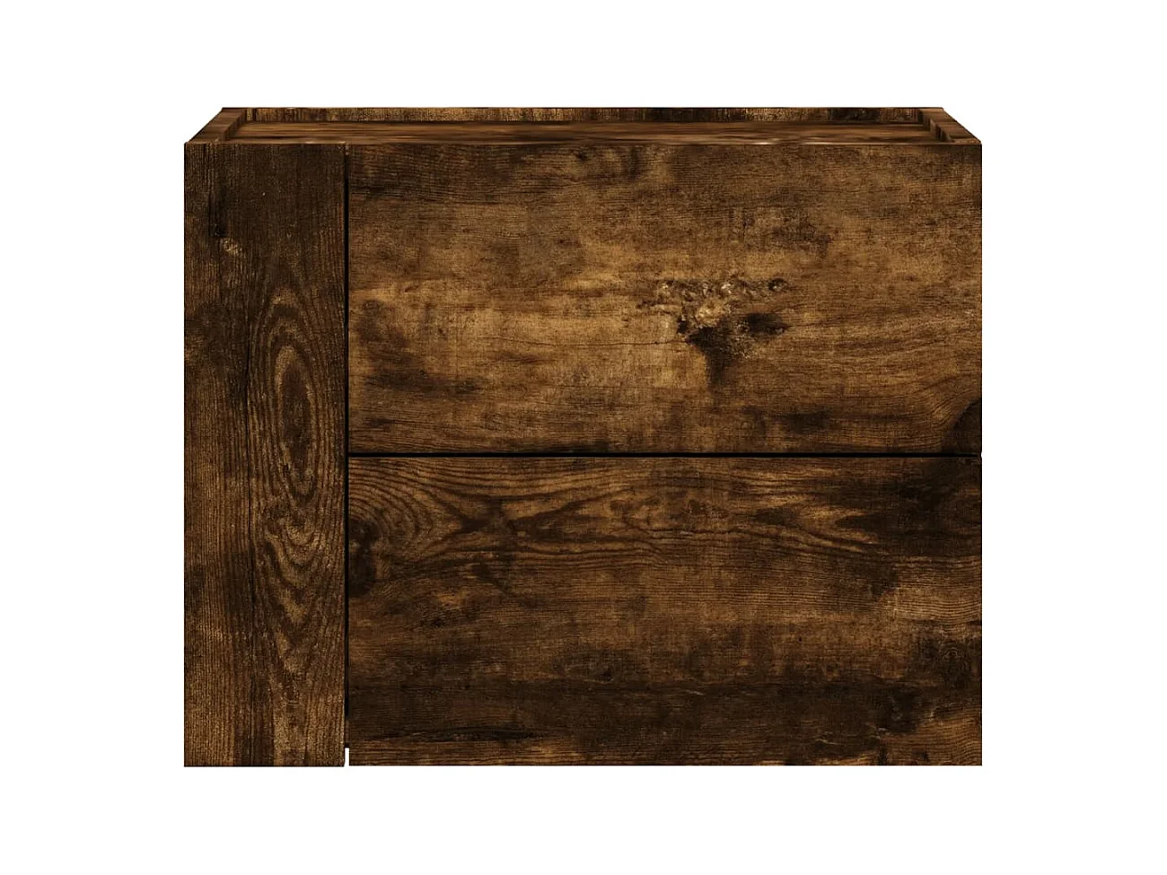 Dayton  Table de chevet murale chêne fumé 45x30x35 cm