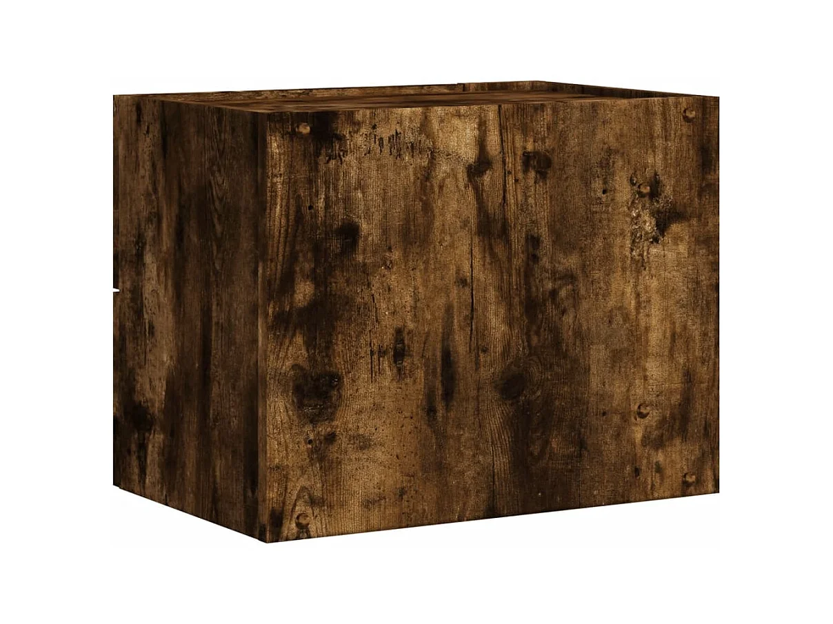 Dayton  Table de chevet murale chêne fumé 45x30x35 cm