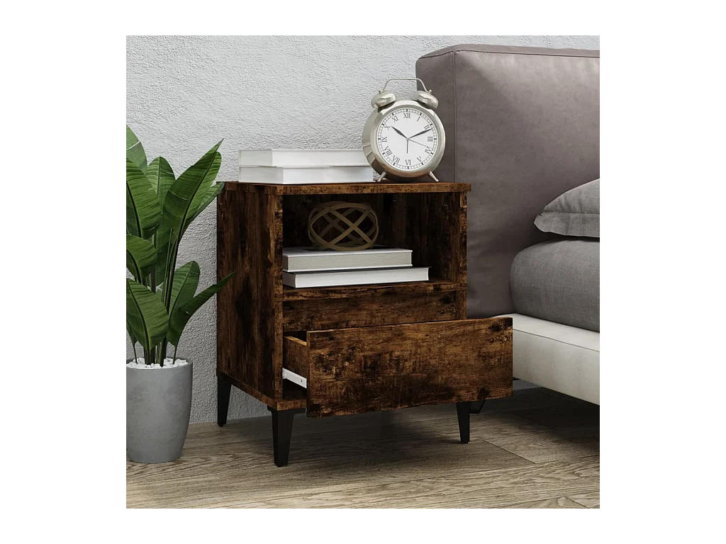 Centennial  Table de chevet Chêne fumé 40x35x50 cm