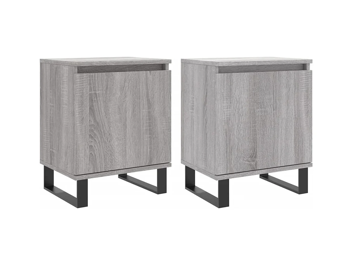 Cydor  Tables de chevet 2 pcs sonoma gris 40x30x50cm bois d'ingénierie