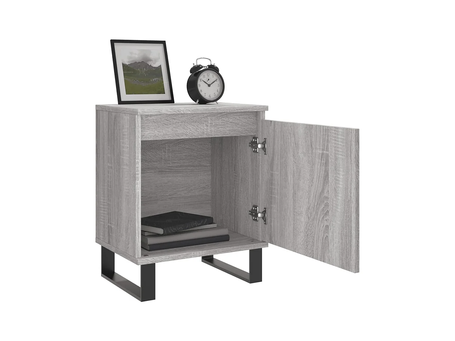 Cydor  Tables de chevet 2 pcs sonoma gris 40x30x50cm bois d'ingénierie