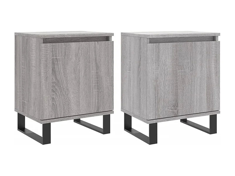 Cydor  Tables de chevet 2 pcs sonoma gris 40x30x50cm bois d'ingénierie