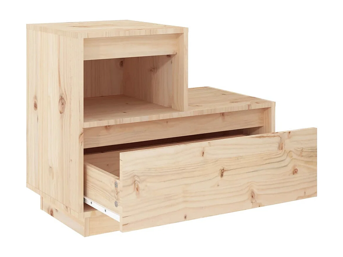 Kværndrup  Comodini 2 pz 60x34x51 cm in Legno Massello di Pino