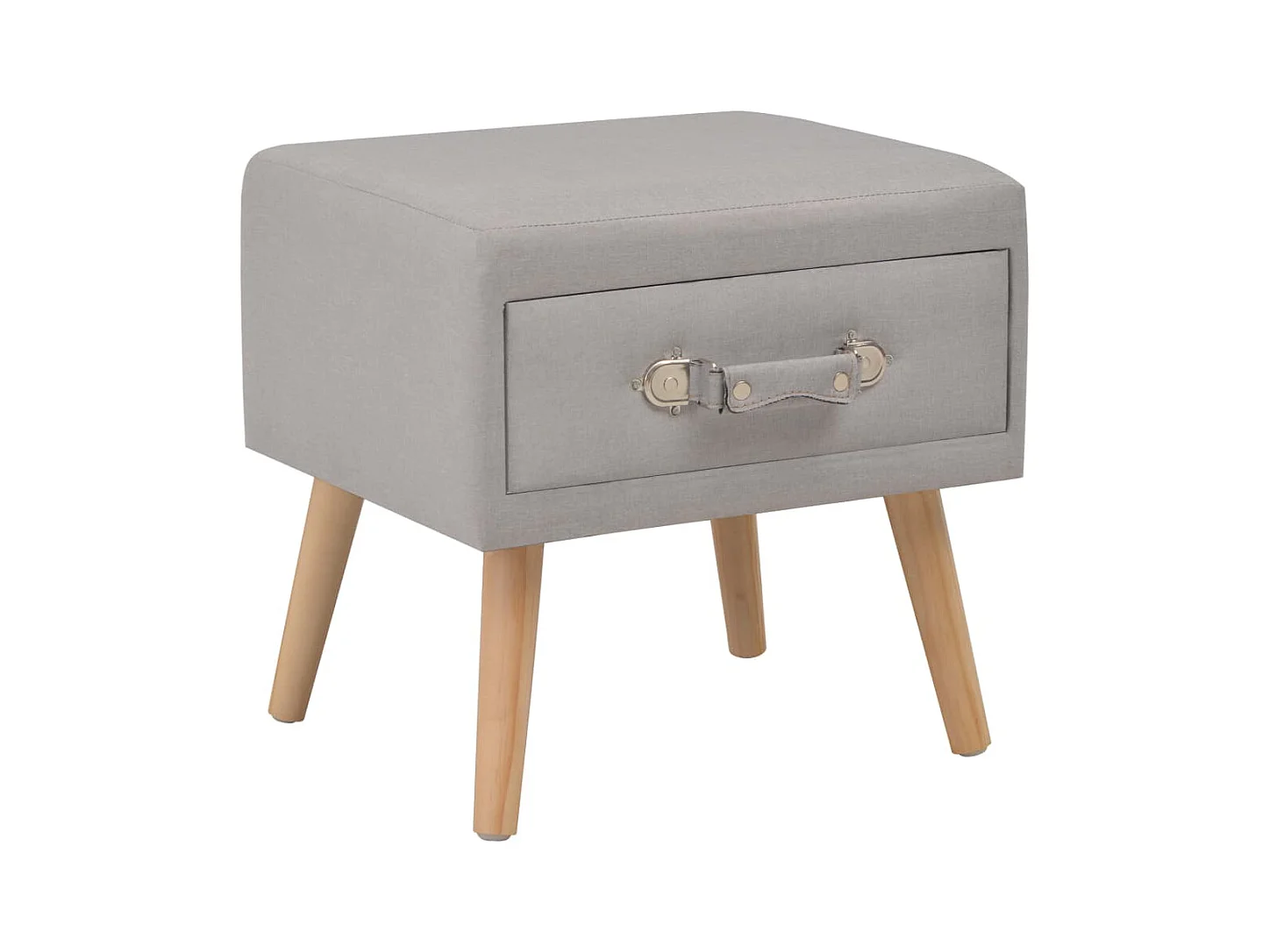 Melina Isabel  Tables de chevet 2 pcs Gris 40x35x40 cm Tissu