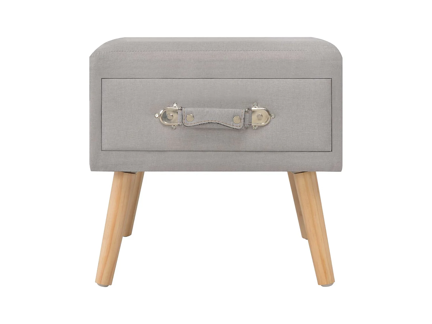 Melina Isabel  Tables de chevet 2 pcs Gris 40x35x40 cm Tissu