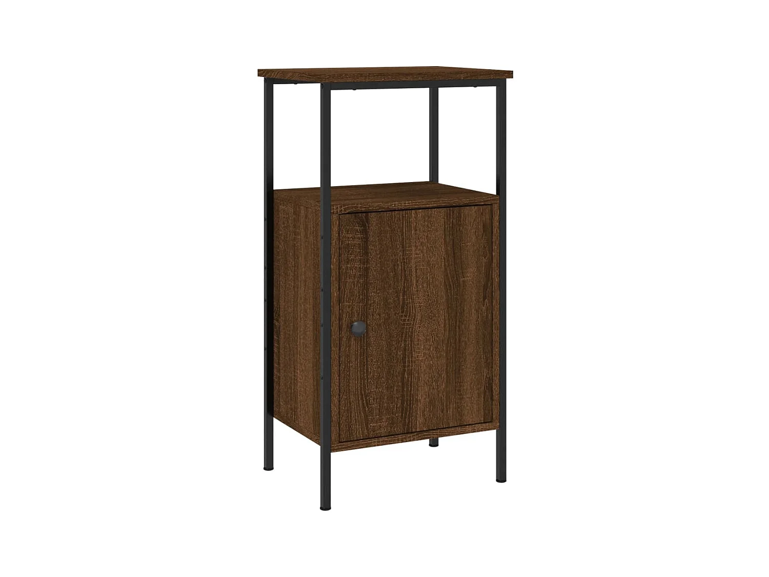 Wellford  Table de chevet chêne marron 41x31x80 cm bois d'ingénierie