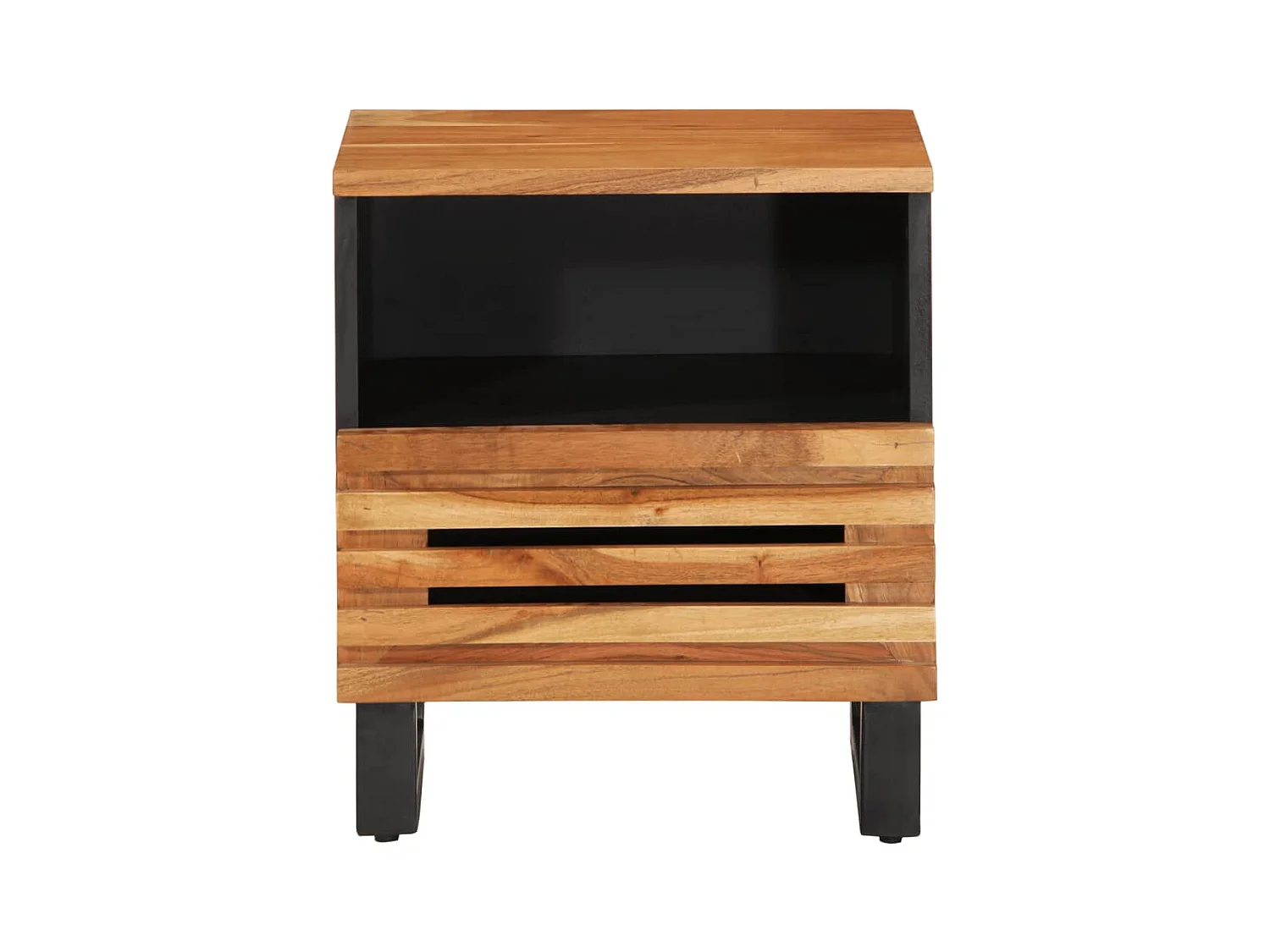 Murdin  Tables de chevet 2 pcs 40x34x46 cm bois d'acacia massif