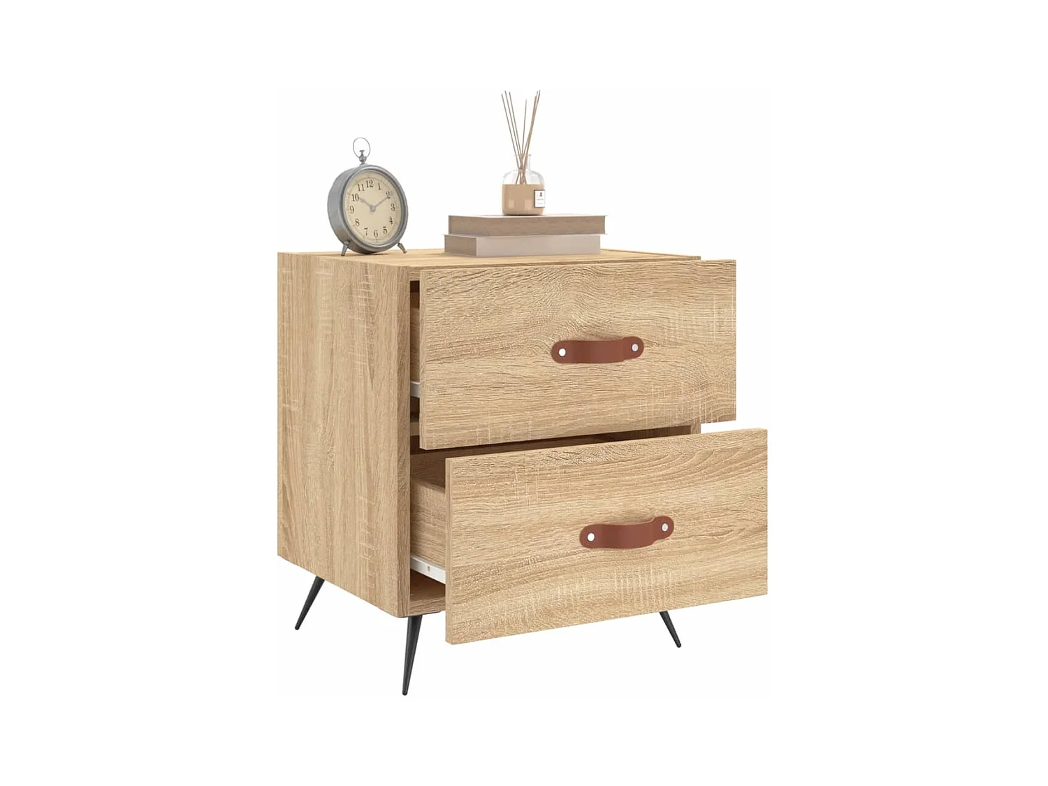 Yvella  Tables de chevet 2 pcs chêne sonoma 40x35x47,5 cm