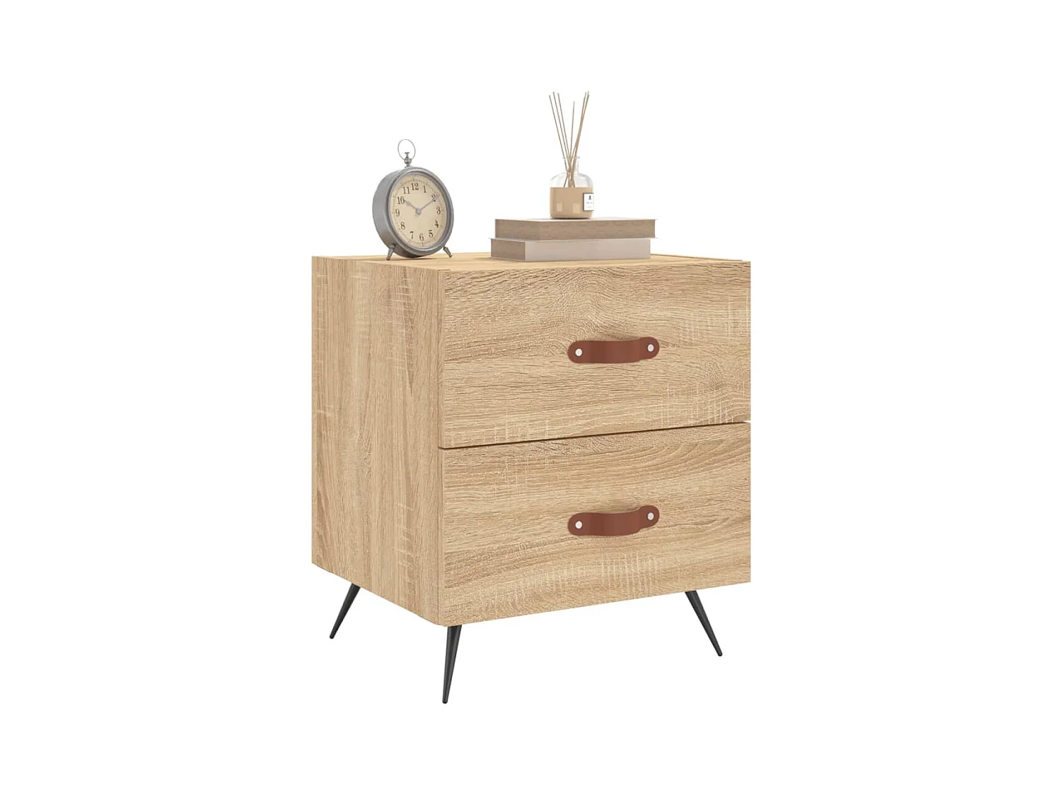 Yvella  Tables de chevet 2 pcs chêne sonoma 40x35x47,5 cm