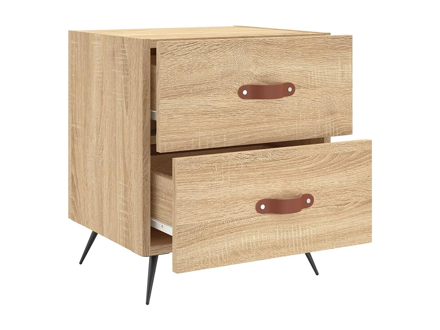 Yvella  Comodini 2 pz Rovere Sonoma 40x35x47,5 cm in Legno Multistrato