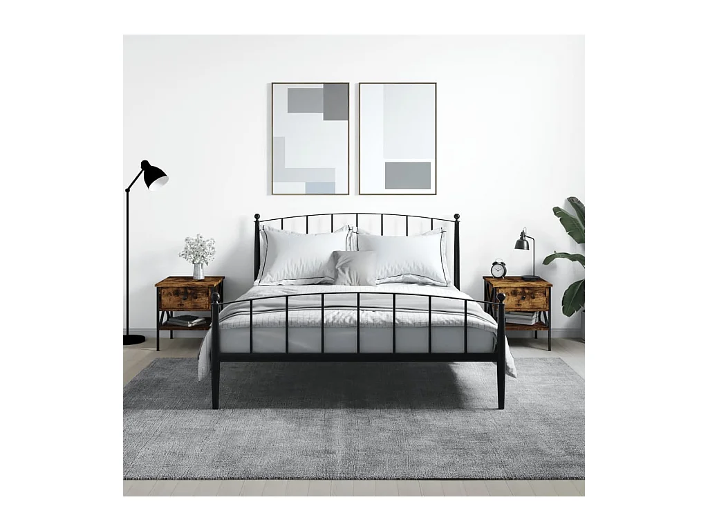 Wit  Tables de chevet 2 pcs chêne fumé 40x42x45 cm bois d’ingénierie