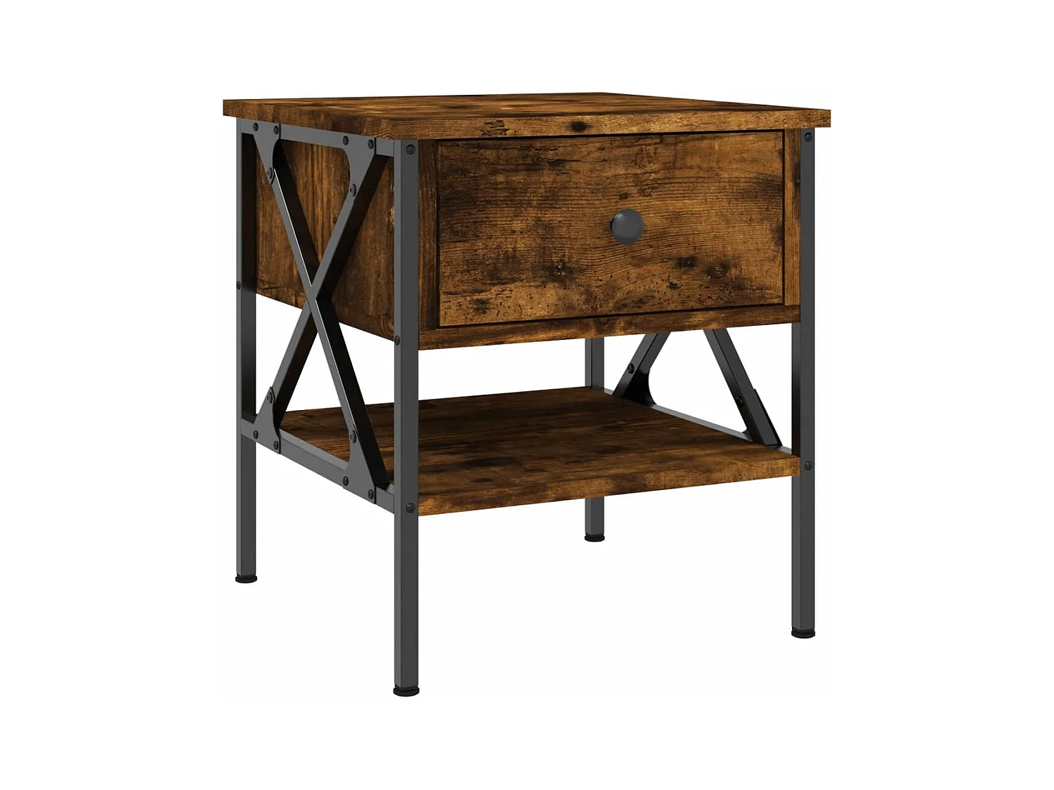 Wit  Tables de chevet 2 pcs chêne fumé 40x42x45 cm bois d’ingénierie