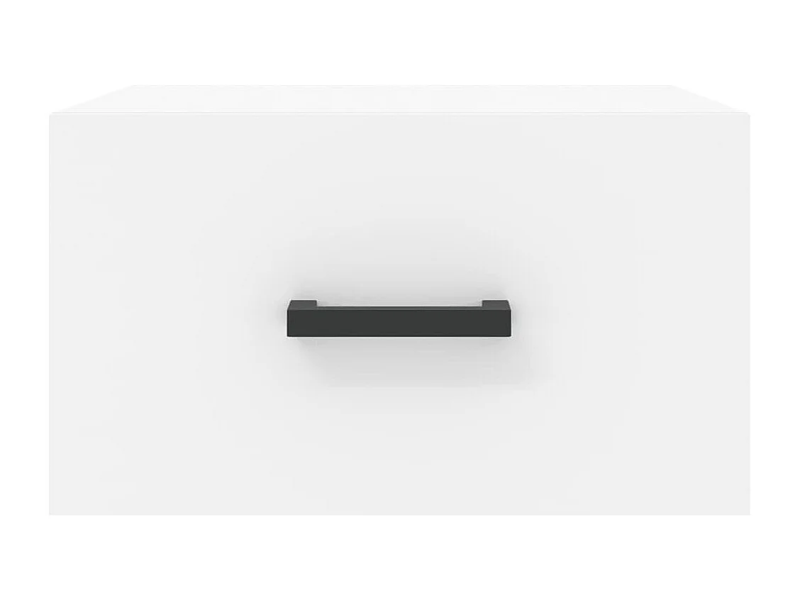 Franconville  Table de chevet murale blanc 35x35x20 cm