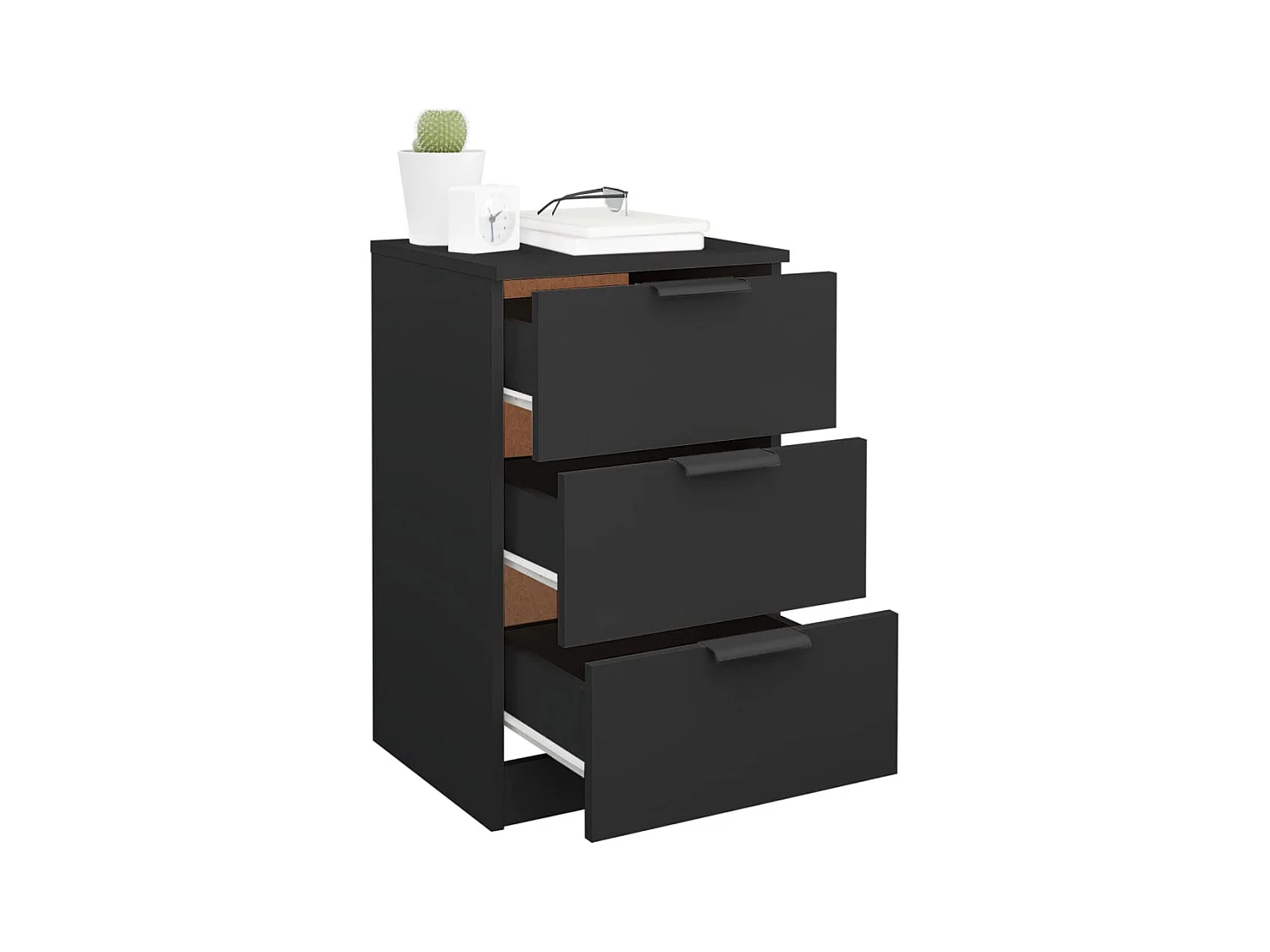 Tucson  Table de chevet noir 40x36x65 cm