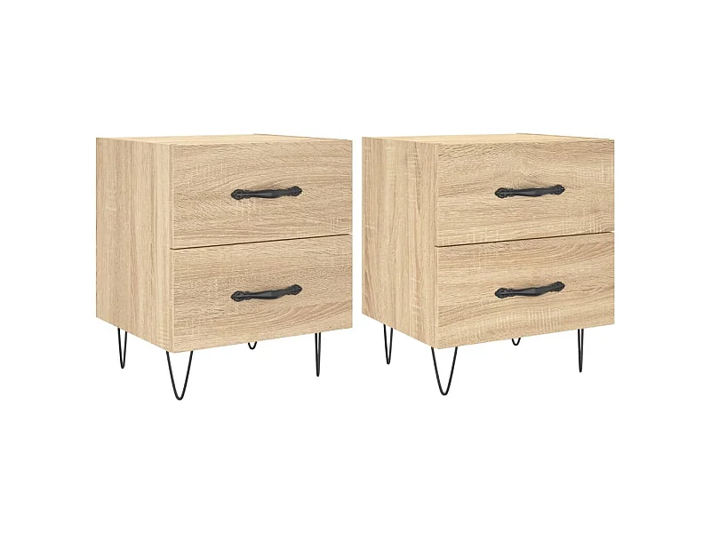Alameda  Tables de chevet 2 pcs chêne sonoma 40x35x47,5 cm