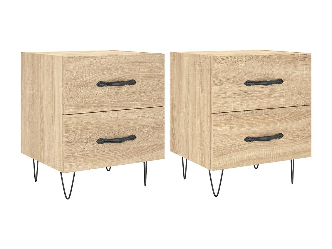 Alameda  Tables de chevet 2 pcs chêne sonoma 40x35x47,5 cm