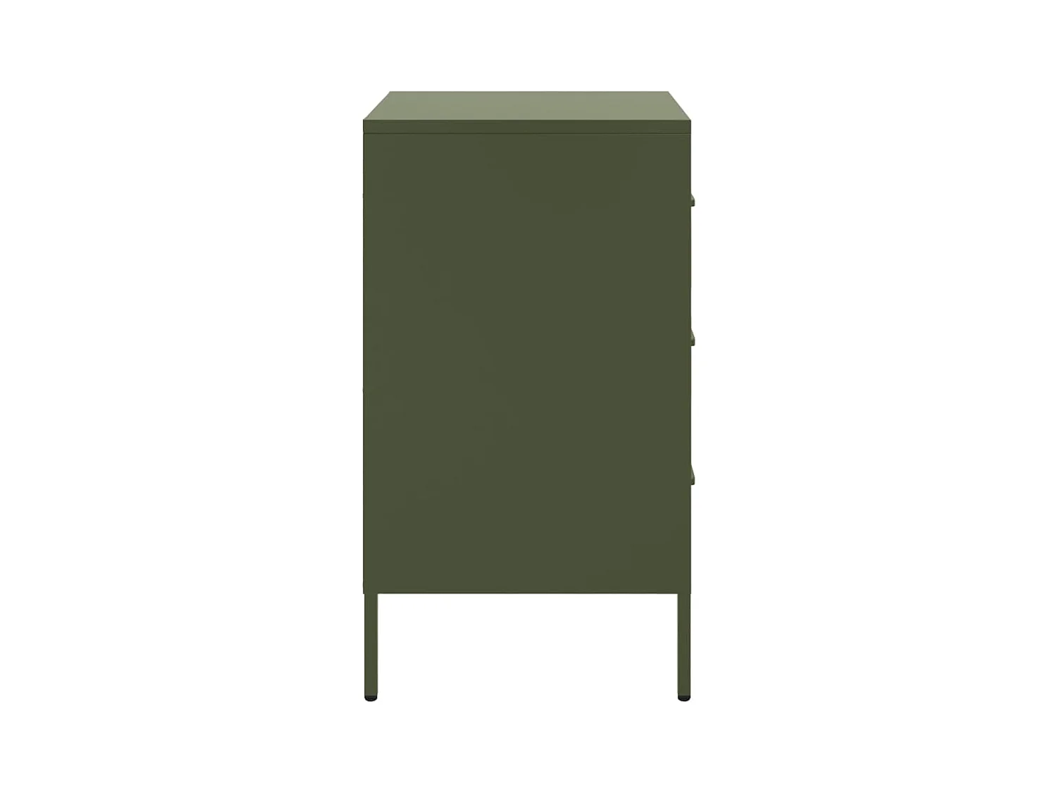 Vyndor  Table de chevet vert olive 36x39x68 cm acier