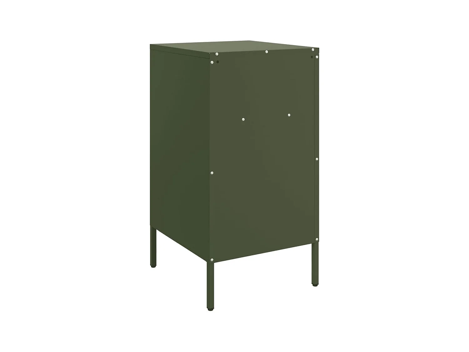 Vyndor  Table de chevet vert olive 36x39x68 cm acier