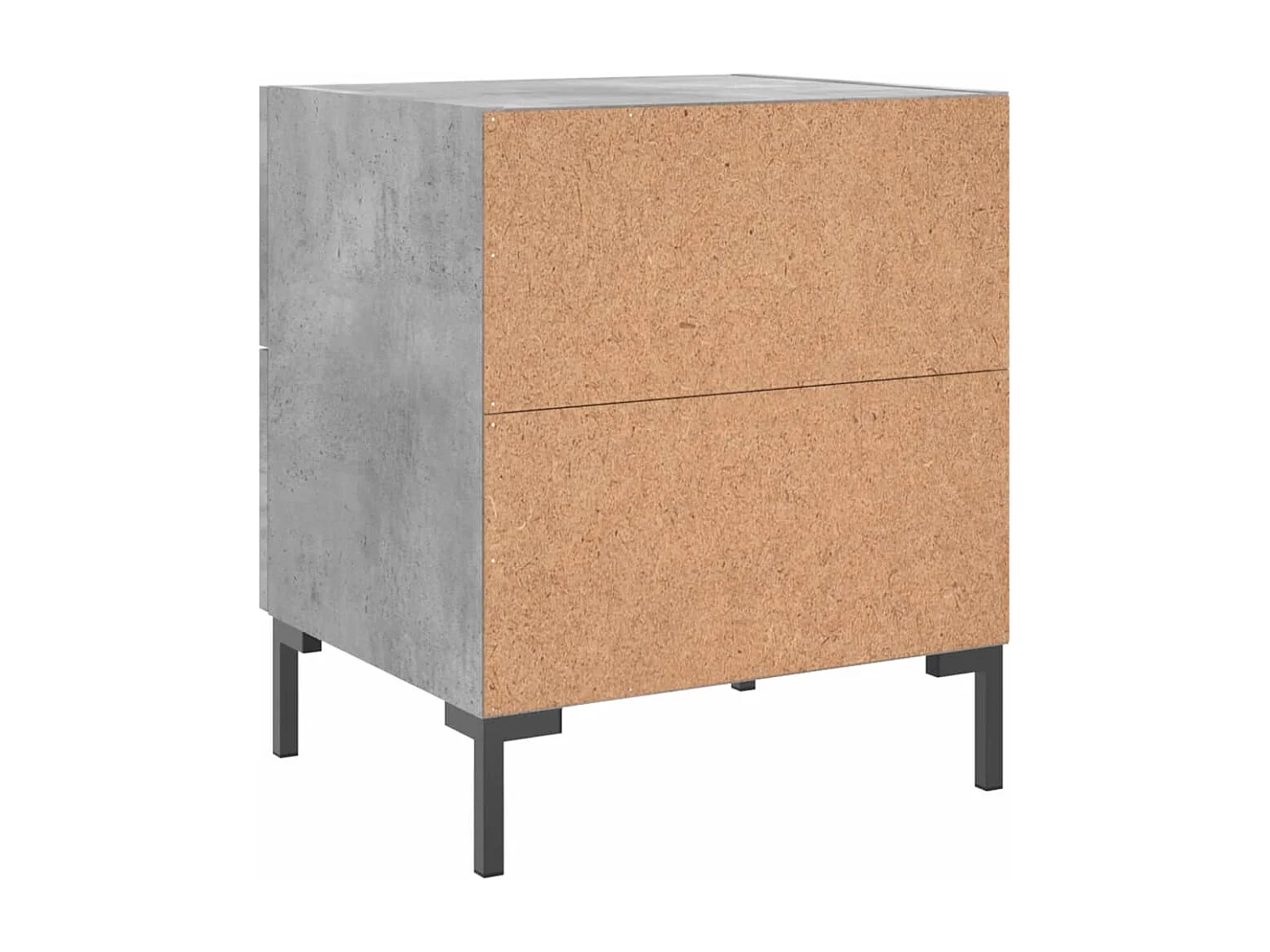 Myrion  Nachttische 2 Stk. Betongrau 40x35x47,5 cm Holzwerkstoff