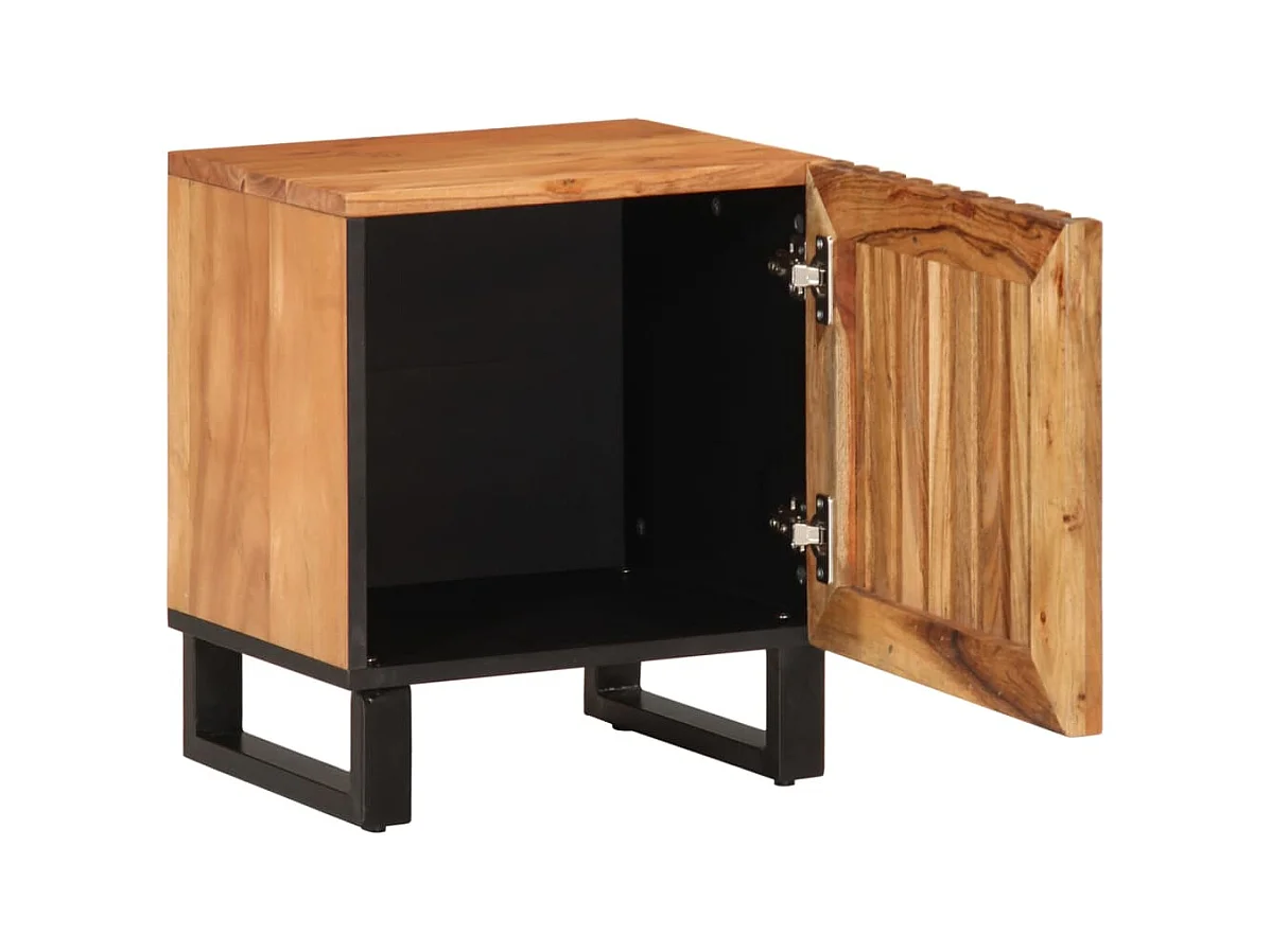 Bryral  Tables de chevet 2 pcs 40x34x46 cm bois d'acacia massif