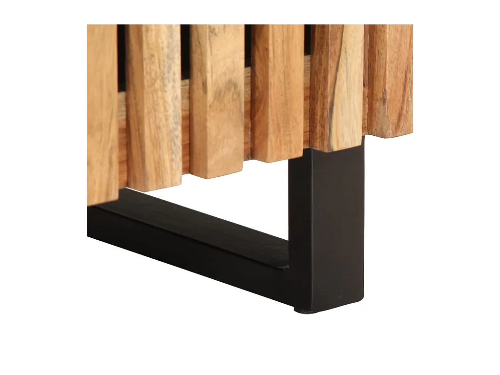 Bryral  Tables de chevet 2 pcs 40x34x46 cm bois d'acacia massif