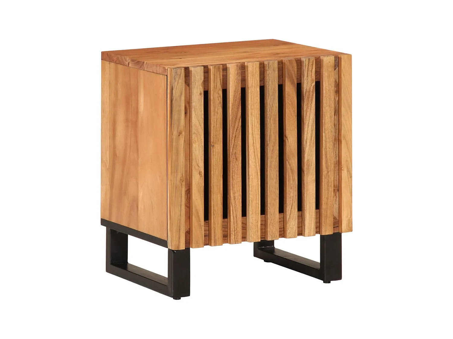 Bryral  Tables de chevet 2 pcs 40x34x46 cm bois d'acacia massif