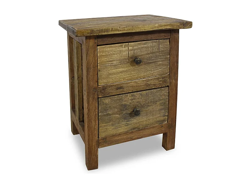 Garden Furniture -  Table de chevet bois massif d'acajou 40x30x51 cm