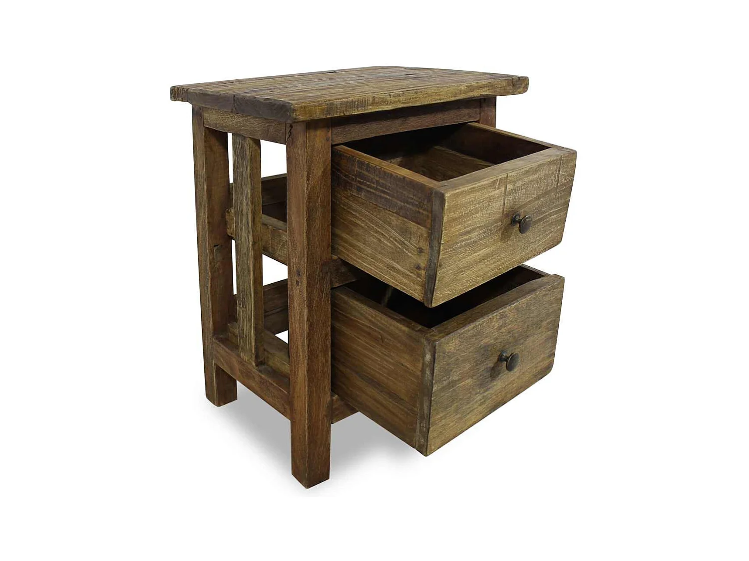 Garden Furniture -  Table de chevet bois massif d'acajou 40x30x51 cm