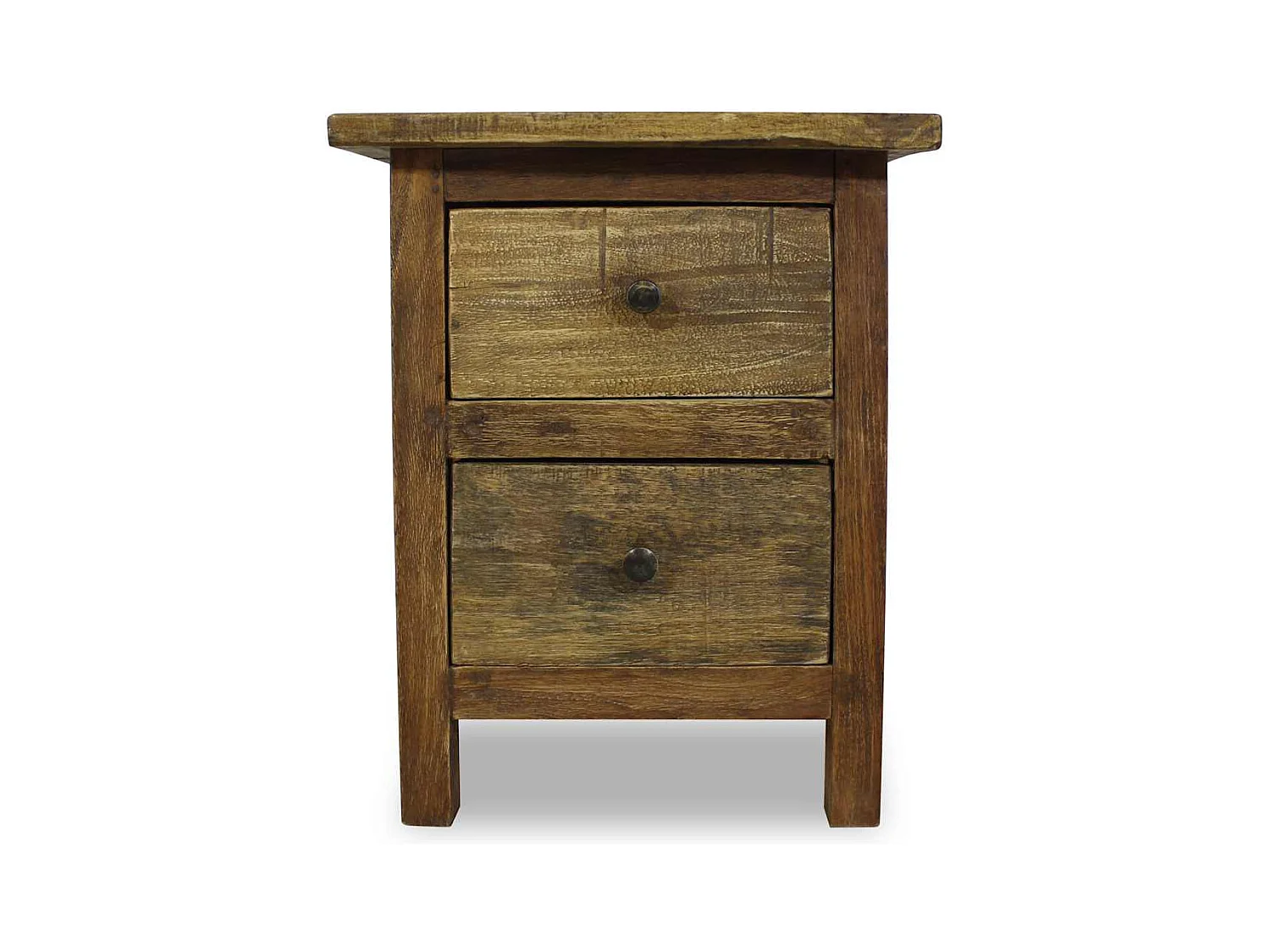 Garden Furniture -  Table de chevet bois massif d'acajou 40x30x51 cm