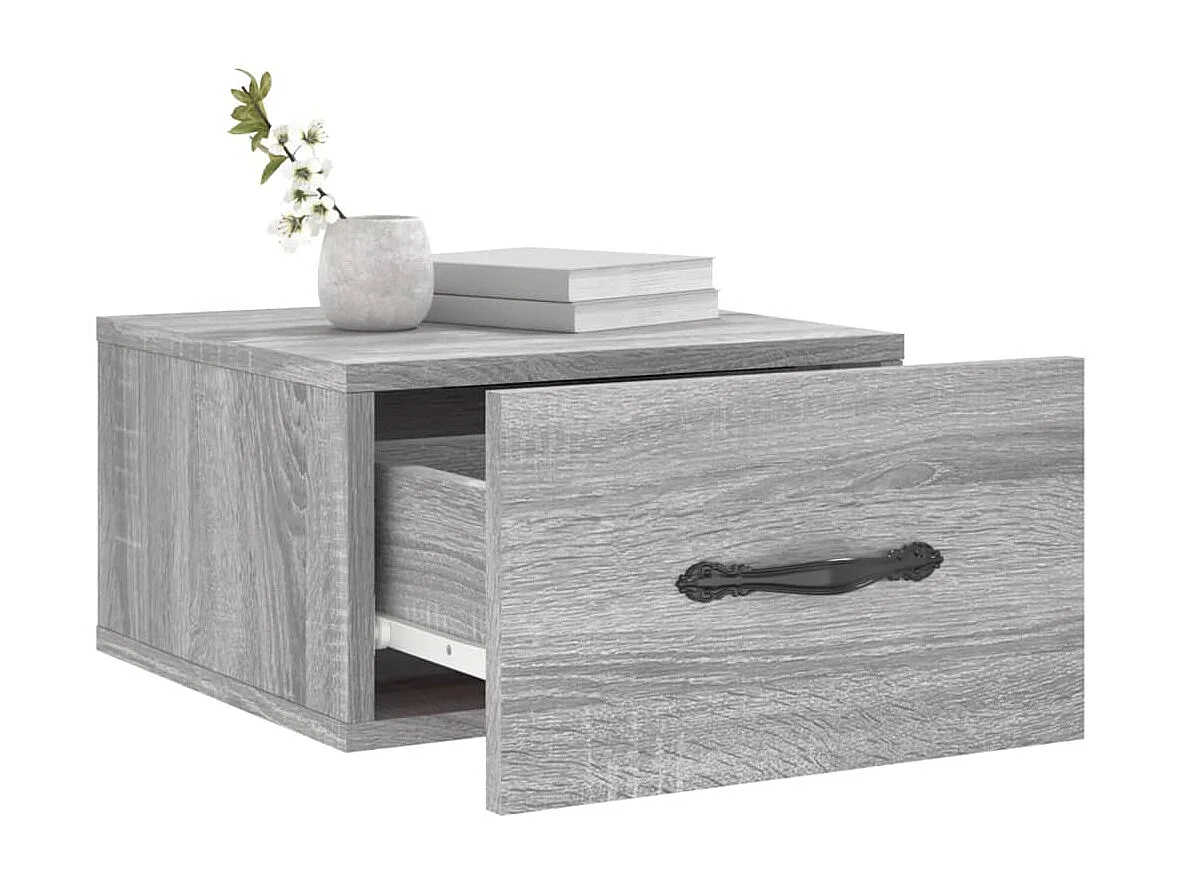Carbon Hill  Table de chevet murale sonoma gris 35x35x20 cm