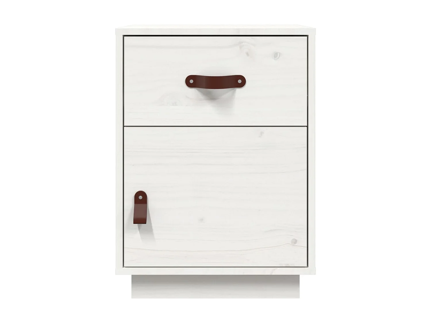 Yaldir  Tables de chevet 2 pcs Blanc 40x34x55 cm Bois de pin massif
