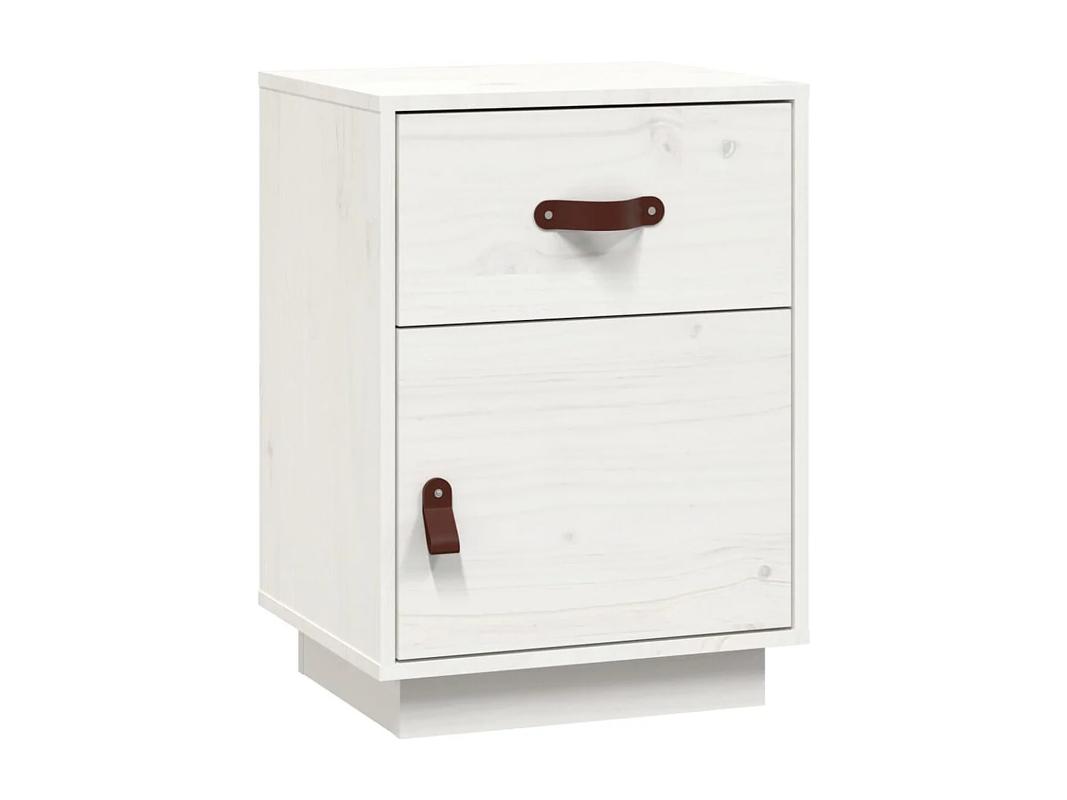 Yaldir  Mesitas de noche 2 uds madera maciza pino blanco 40x34x55 cm