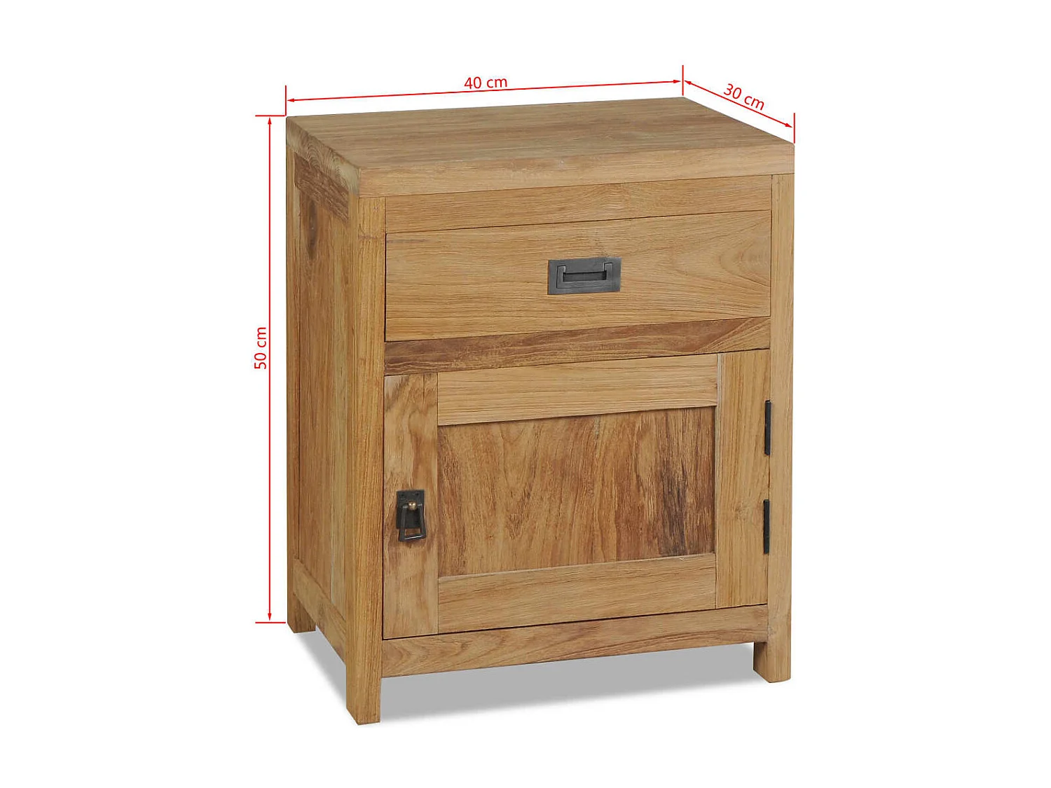 Garden Furniture -  Nachttisch Massivholz Teak 40x30x50 cm