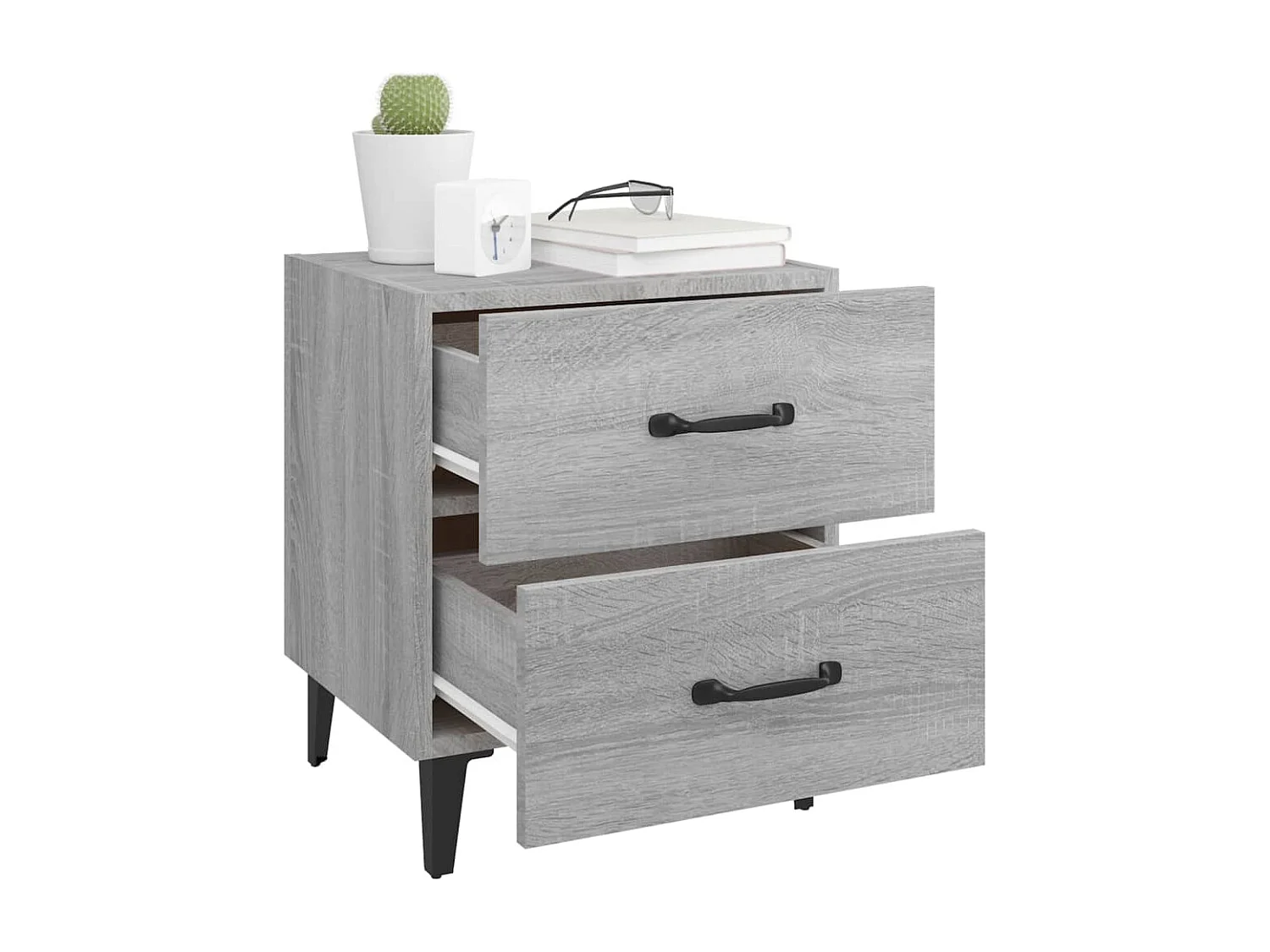 Higginsville  Table de chevet Sonoma gris 40x35x47,5 cm