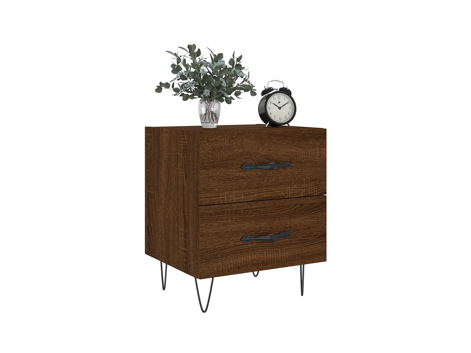 Alameda  Table de chevet chêne marron 40x35x47,5 cm bois d’ingénierie