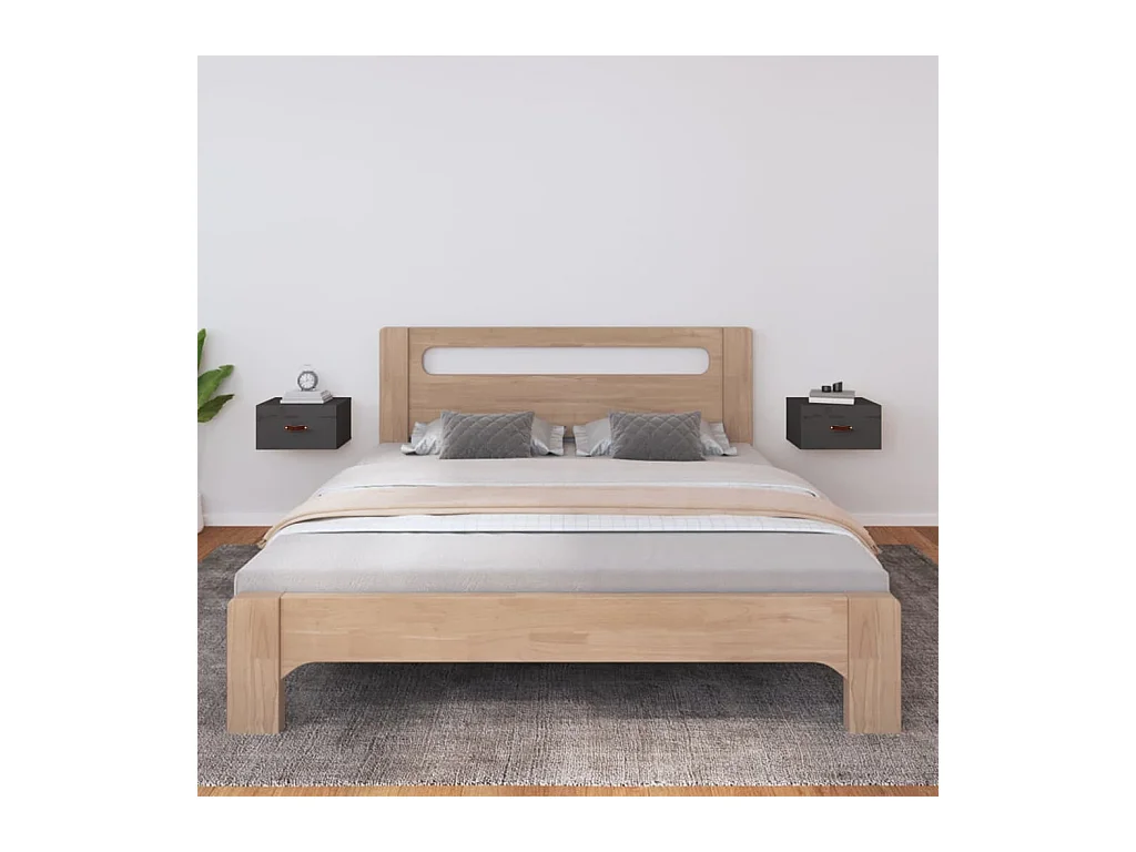 Ahmed  Tables de chevet murales 2 pcs Gris 40x29,5x22 cm