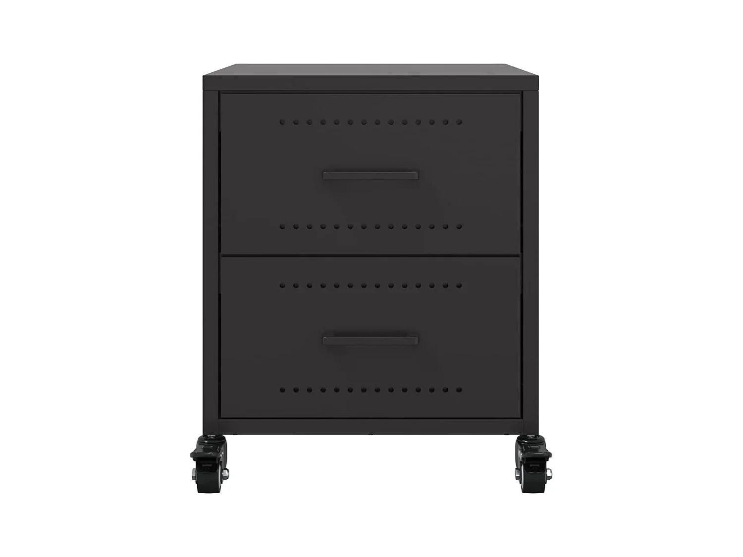 Roanoke  Tables de chevet 2 pcs noir 36x39x43,5 cm acier