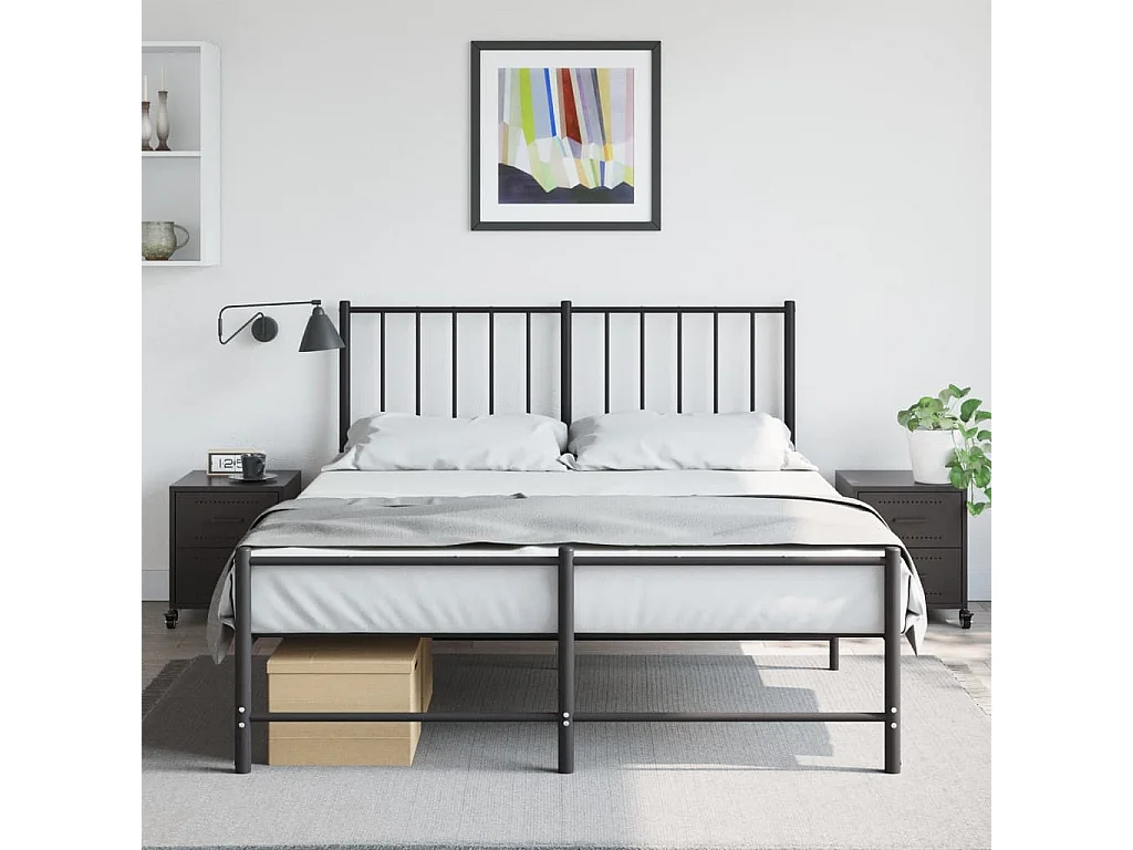 Roanoke  Tables de chevet 2 pcs noir 36x39x43,5 cm acier