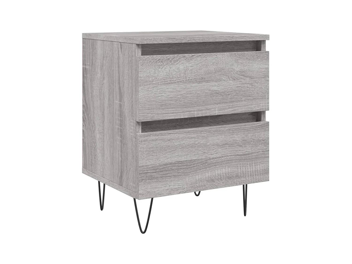 Charlie Cole  Comodino Grigio Sonoma 40x35x50 cm in Legno Multistrato