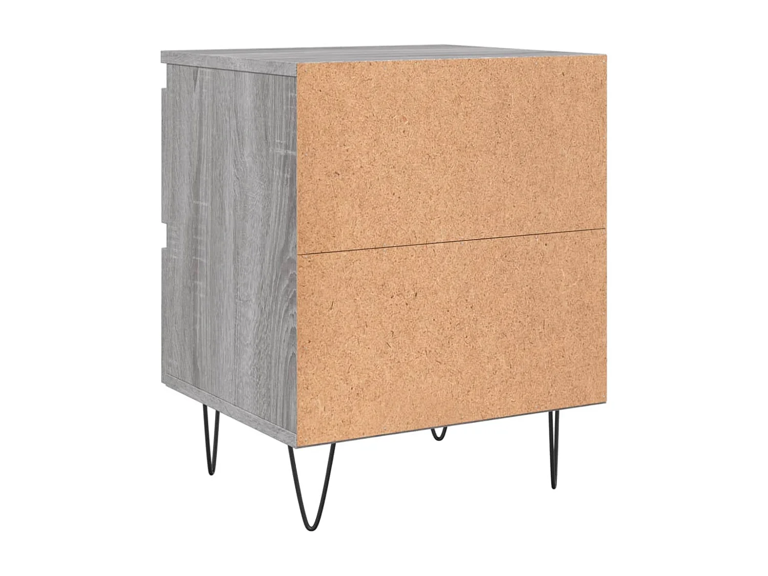 Charlie Cole  Table de chevet sonoma gris 40x35x50 cm bois d’ingénierie