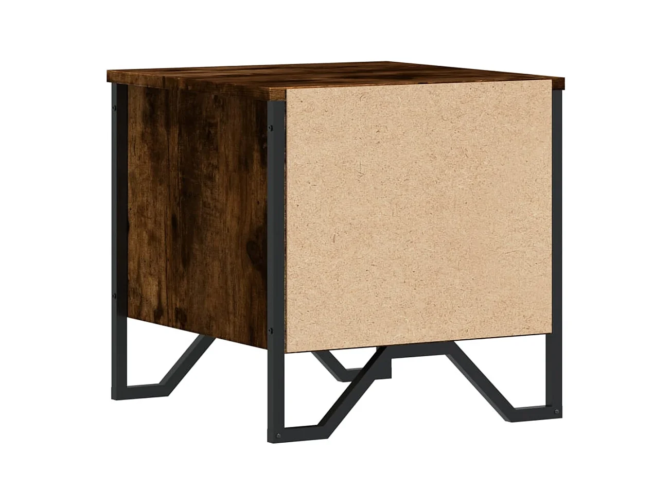 Hanne  Table de chevet chêne fumé 40x41x40 cm bois d'ingénierie