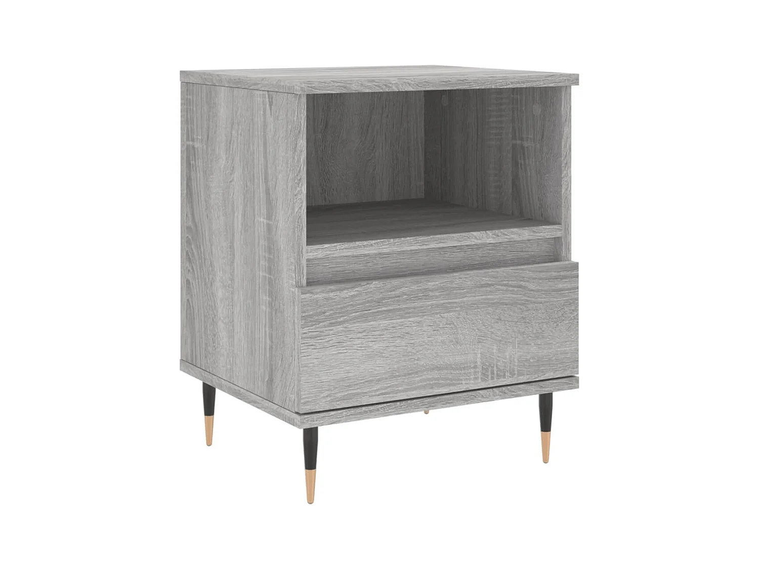 Blandon  Table de chevet sonoma gris 40x35x50 cm bois d’ingénierie