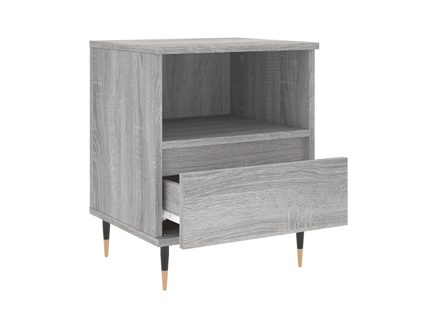 Blandon  Table de chevet sonoma gris 40x35x50 cm bois d’ingénierie