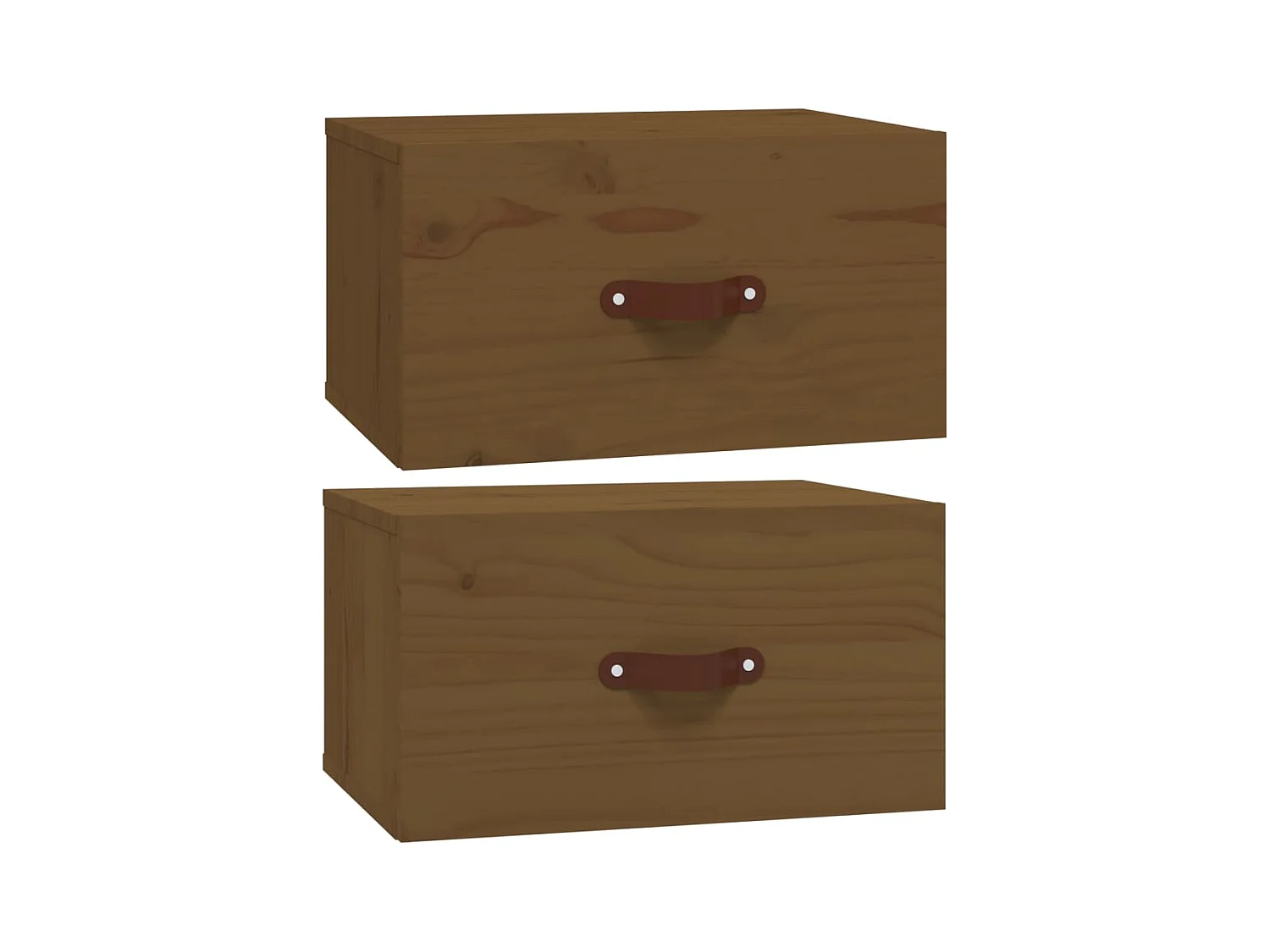 Ahmed  Tables de chevet murales 2 pcs Marron miel 40x29,5x22 cm