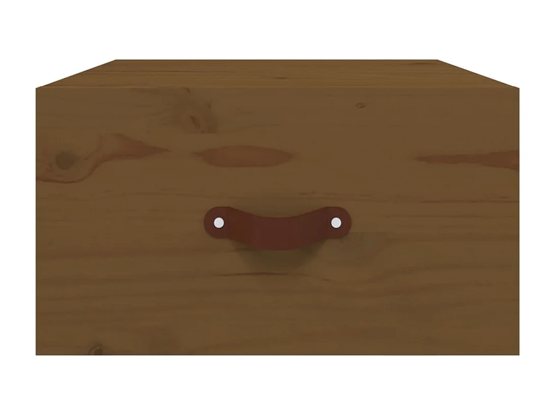 Ahmed  Tables de chevet murales 2 pcs Marron miel 40x29,5x22 cm