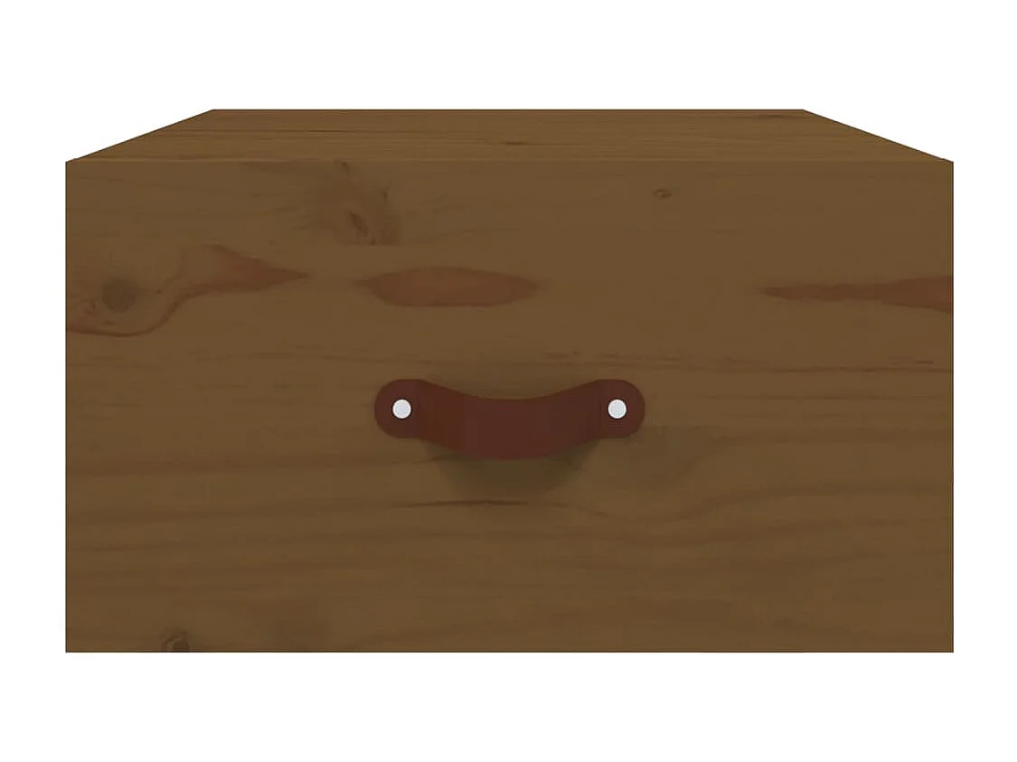 Ahmed  Tables de chevet murales 2 pcs Marron miel 40x29,5x22 cm