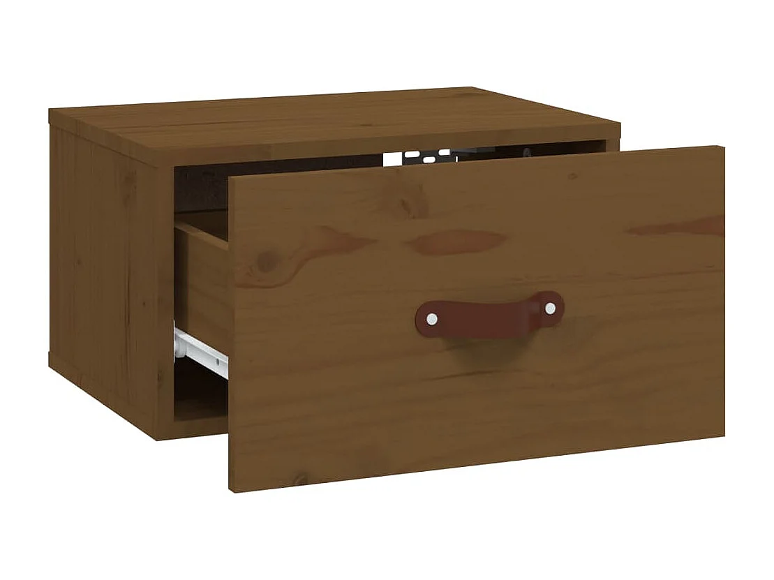 Ahmed  Tables de chevet murales 2 pcs Marron miel 40x29,5x22 cm