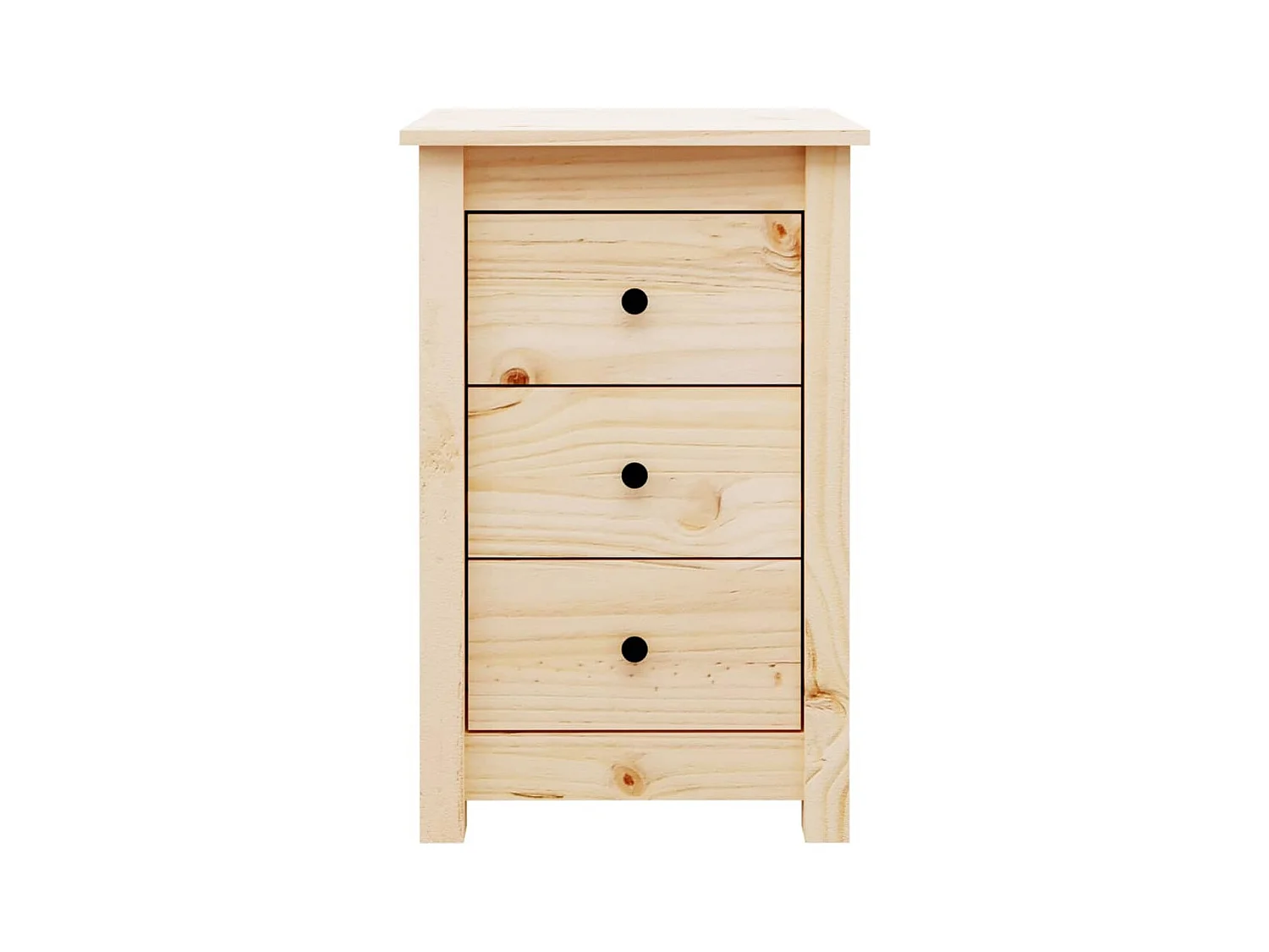 Cynor  Tables de chevet 2 pcs 40x35x61,5 cm Bois de pin massif